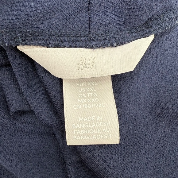 HM Top Women XXL Blue V Neck Cap Sleeve Office Career Rayon Lightweight Casual - Picture 4 of 8